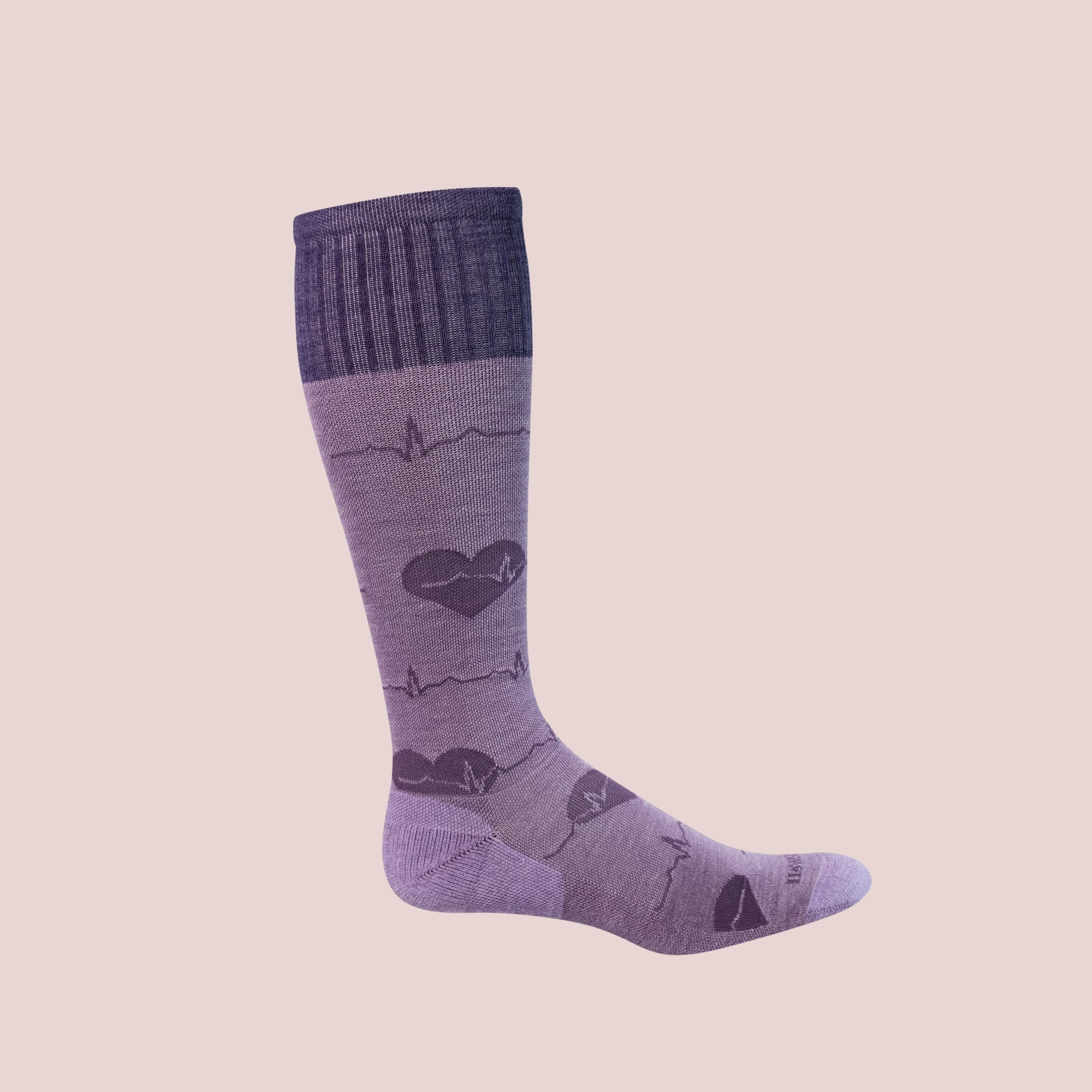 Sockwell Womens Heart Beat Moderate Graduated Compression Sock Lavender - S/M