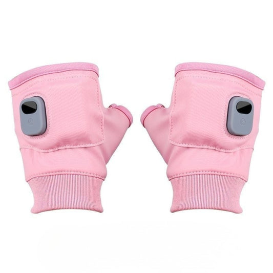 Heated Gloves for Raynaud's | USB Electric Hand Warmers with 3-Heat Settings & Digital Display – Black/Pink
