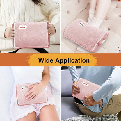 Electric Hand Warmer Portable Heated Gloves USB Warming Plush Hot