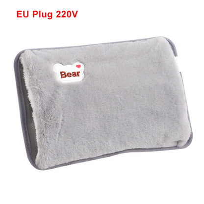 Electric Hand Warmer Portable Heated Gloves USB Warming Plush Hot