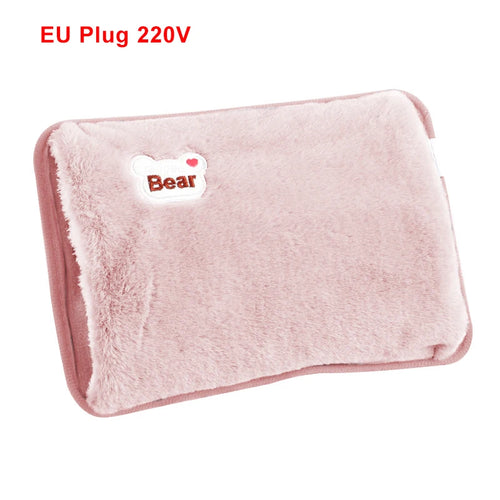 Electric Hand Warmer Portable Heated Gloves USB Warming Plush Hot
