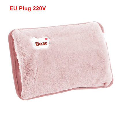 Electric Hand Warmer Portable Heated Gloves USB Warming Plush Hot